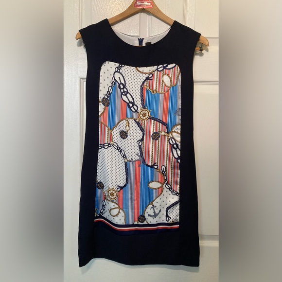 Love Moschino EUC Size 2 Navy Nautical Dress - Picture 1 of 10